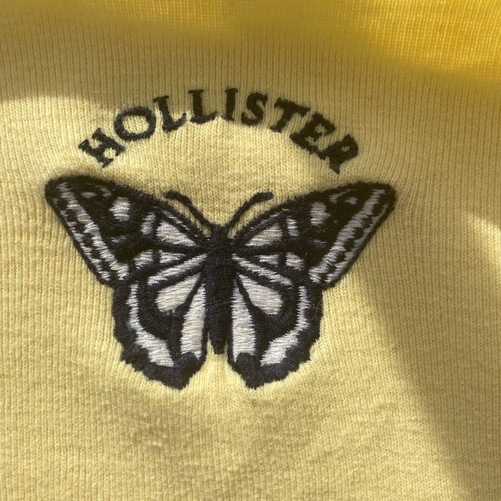 Hollister yellow butterfly top